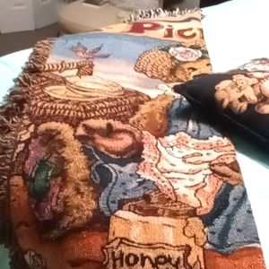 New old stock throw and pillow  new unused no tags